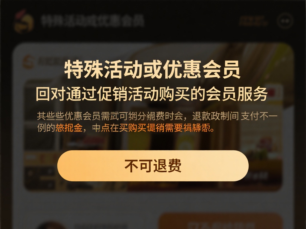 特殊活动或优惠会员：对于通过促销活动购买的会员服务