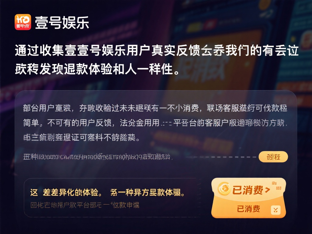 通过收集壹号娱乐用户的真实反馈，我们发现退款体验因