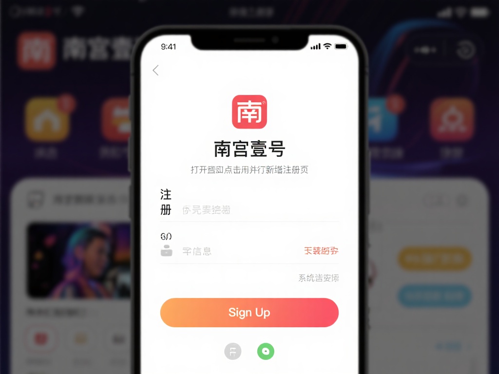 打开应用并进入注册页面
安装完成后，点击打开南宫